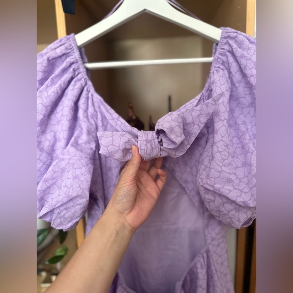 ENGLISH FACTORY PUFF SLEEVE DRESS - Picture 6 of 8